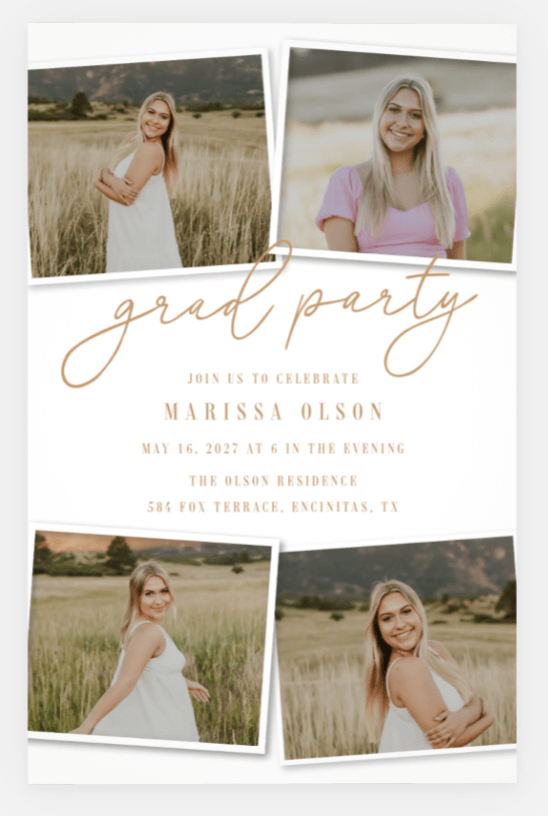grad party invite Graduation Party Planning Timeline